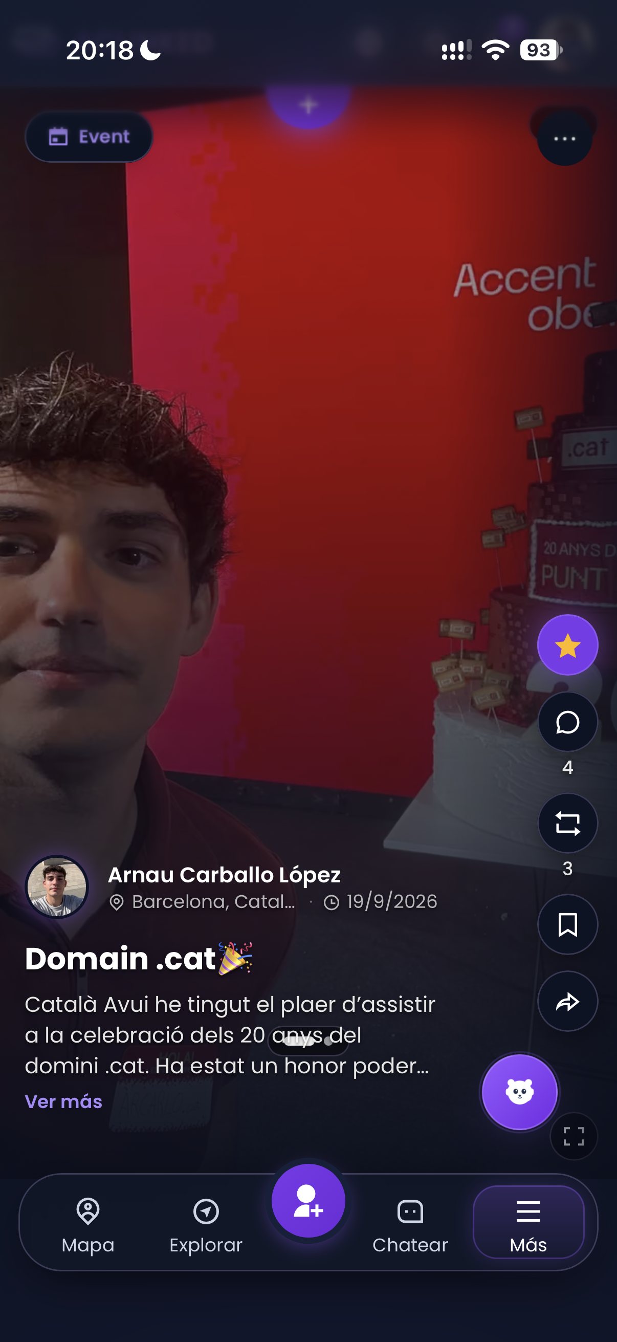 Captura de Explorar en la app de ACLINKED